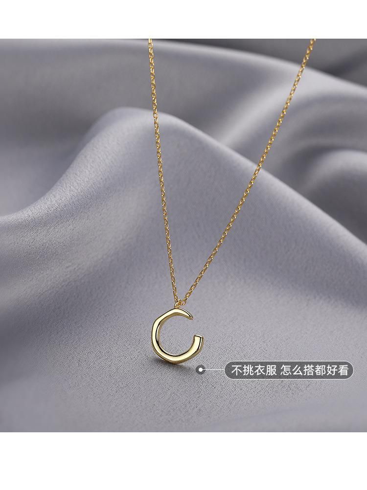 Simple New Design 925 Silver Plain Necklace Fashion Jewelry