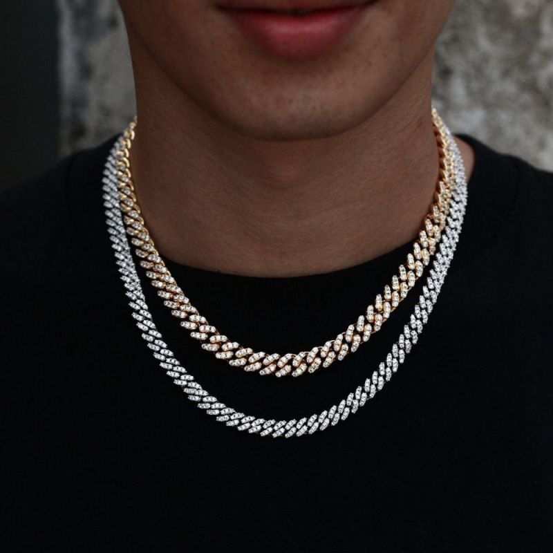 High Quality Jewelry New Necklace Hot Sale 6mm Micro-Inlaid Zircon Mini Chain Full Diamond Cuban Chain