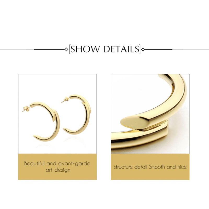 Hot Selling Simple Style Plain Splicing Earring Jewelry