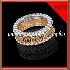 Fashion Gold Plated Unique Bands Ring