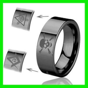 Black Skull Masonic Ring