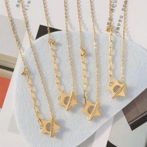 Fashion Women Jewelry Stainless Steel Star Charm Necklace