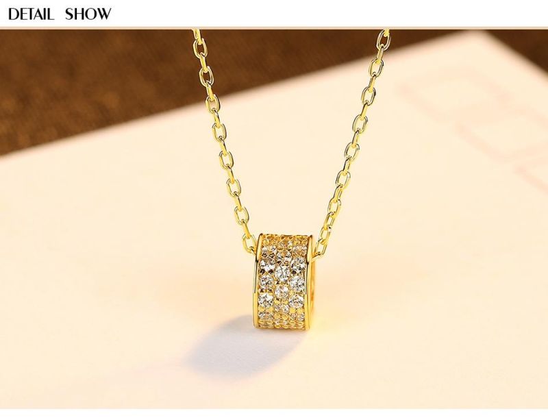 Fashion Accessory Custom Turn Beads Zircon Necklace