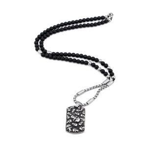 Stainless Steel Skull Square Beaded Chain