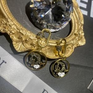 Wholesale Ins Hip Hop Bling Diamond Bohemian Golden Women Earrings