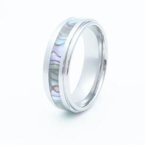 Shell Inlay Tungsten Rings Jewelry