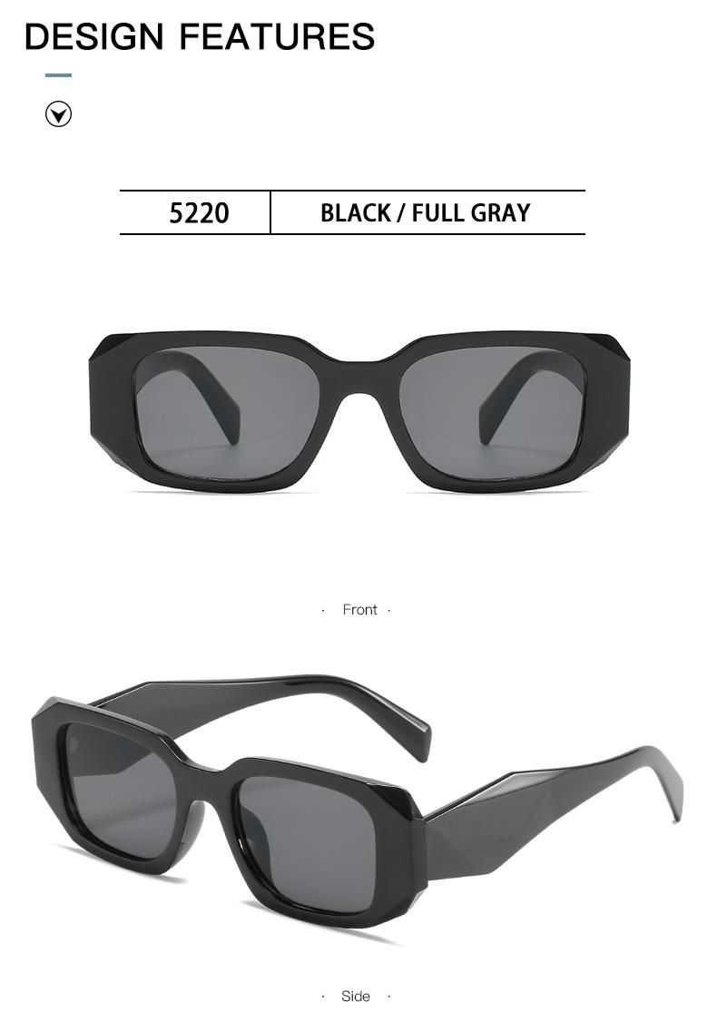 Trimmed Sunglasses New Square Retro Polygon Wide Leg Sunglasses