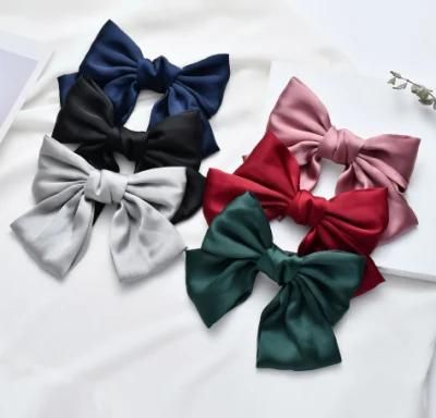 New Arrive Elegant Silk Bow Hair Clips Hair Pins for Girls