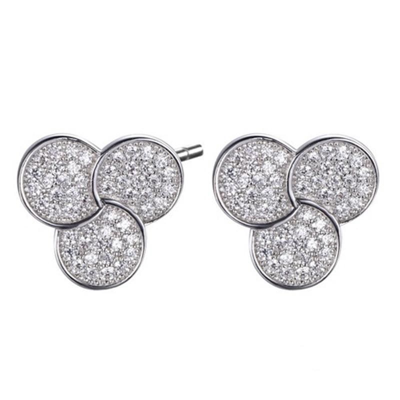 925 Stering Silver Classic Stud Round Earring for Women