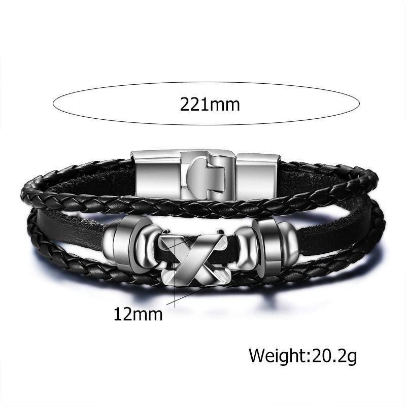 X Men′ S Leather Fashion Accessories Braided Bracelet Fashion Jewelry