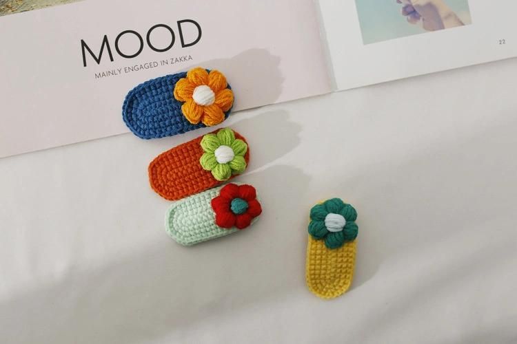 Crochet Flower Hair Accessory Clips Ym254