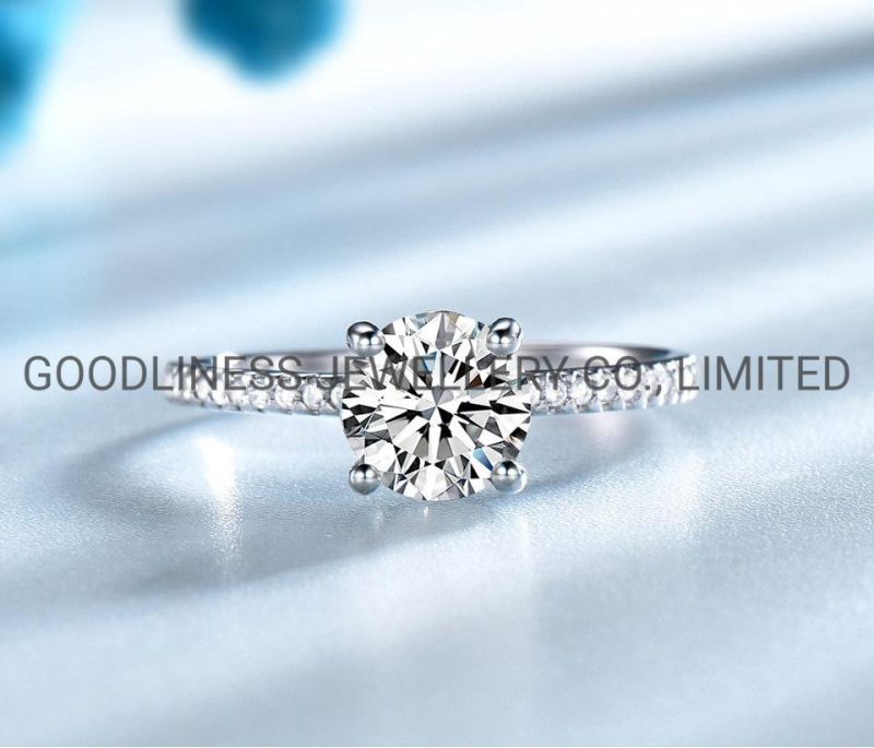 Initial Vintage Proposal Wedding Engagement Moissanite Diamond Rings for Women