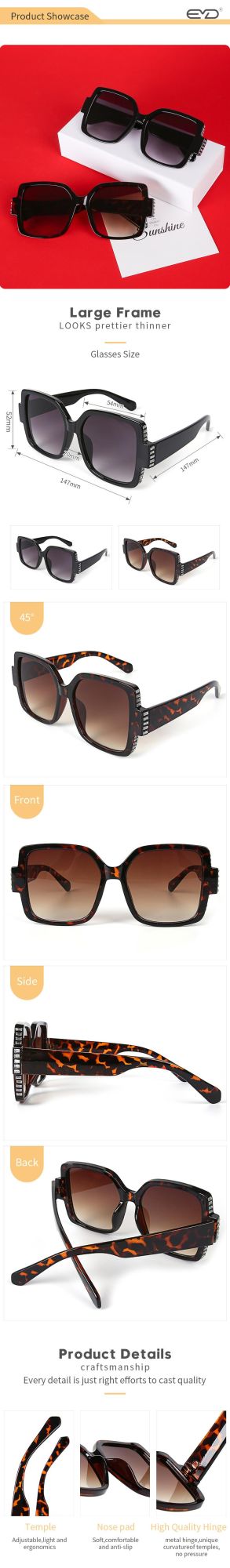 Custom Square Shape Plastic Sunglasses Wholesale Vintage Fashion Brand Sunglass for Outdoor Traveling Eyewear