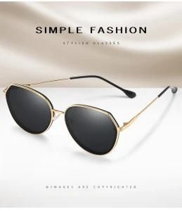 Fashionable Wholesale Fullrim Polarized Metal Sunglasses Advertising Ladies Sun Glass