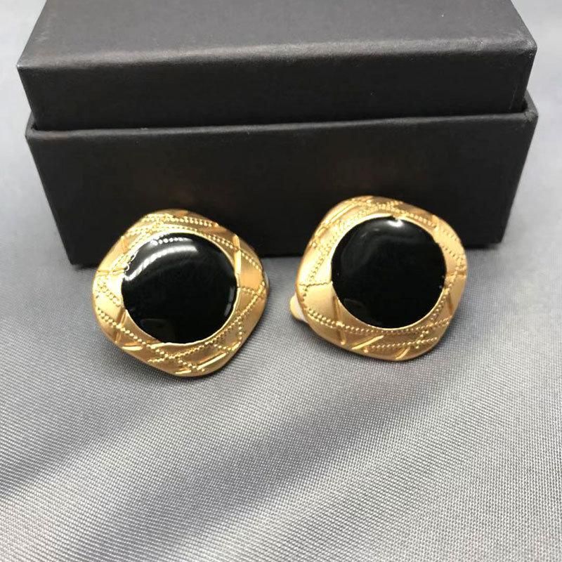 Fashion Jewelry Accessories Vintage Pearl Colorful Stone Silver Stud Earrings