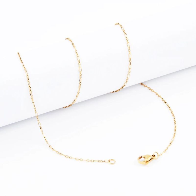 8" 16" 18" 20" 22" 24 Inches Gold Plated Stainless Steel Cable Chain Necklace for Anklet Bangle Bracelet Jewelry Making