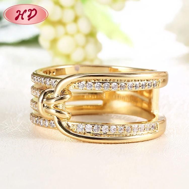 2020 Top Quality Men Rings Gold Plated Cubic Zirconia CZ Ring for Men