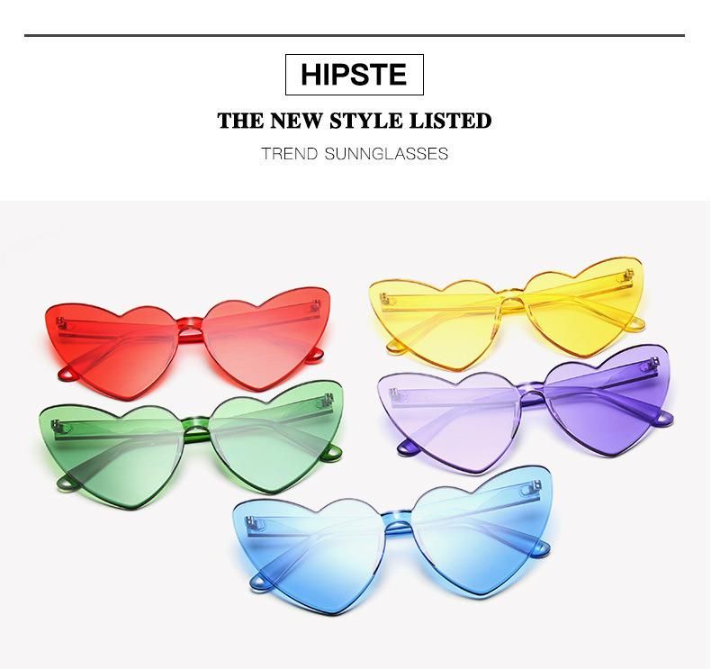 Wholesale Custom New Fashion Heart Shaped Frame Womens Sunglasses