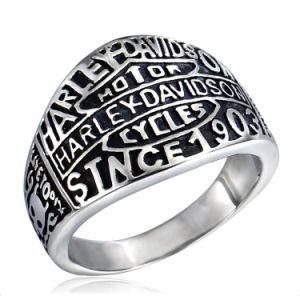 Antique Finish Fashion 316L Stainless Steel Ring for Man