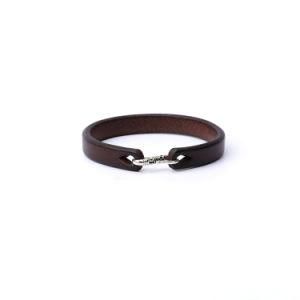 Handmade Wholesale Leather Bracelet Men with Stainless Steel Jewelry Men Bracelet