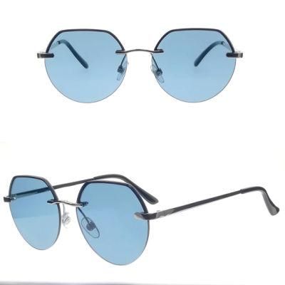 Half Frame Metal Sunglasses Unisex