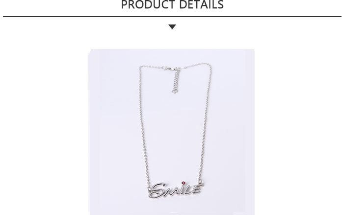 2020 Fashion Jewelry Alloy Pendant Necklace with Smile