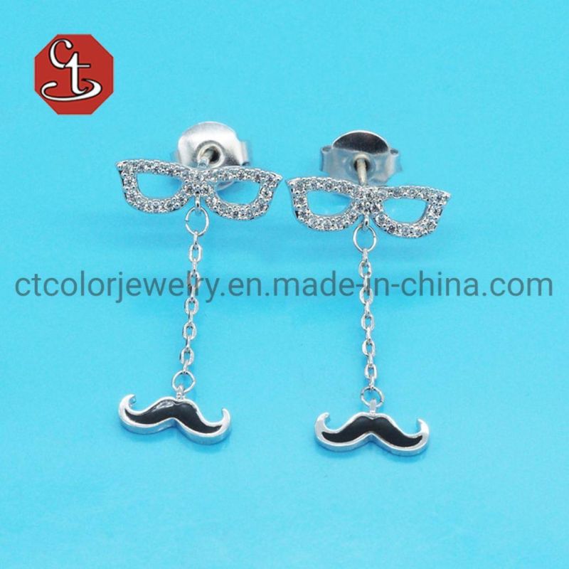 Popular Holy Cross Silver Earring 14K Color Heart Love Earring Fashion Sterling 925 Silver Jewelry