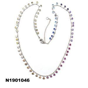 Popular Silver Necklace with Gradual Color