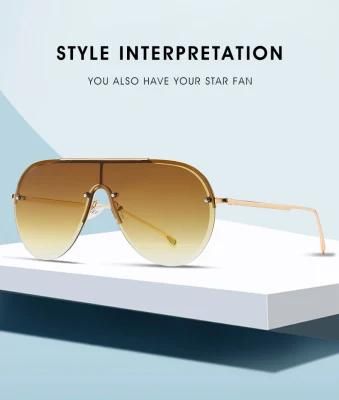 Brand Fashion One PCS Metal Sunglasses