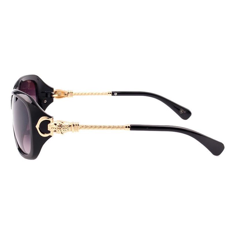 2017 Factory Directly Oval Shape Fashion Sunglasses with Gold Decoration