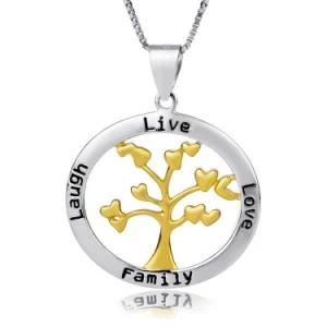 Fashion Imitation Jewelry 925 Silver Life of Tree Pendant Charm