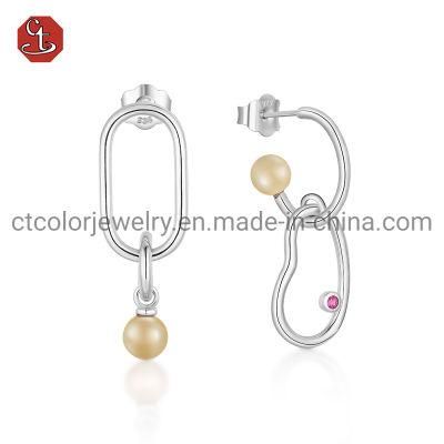 Hot Sale Factory Price Fashion 925 Sterling Silver Jewelry with Pearls Earrings