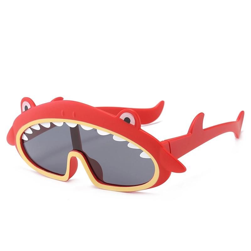 Custom Logo Shark Frame Polarized Fashion Children Shades Boys Girls for Kids Baby Sunglasses