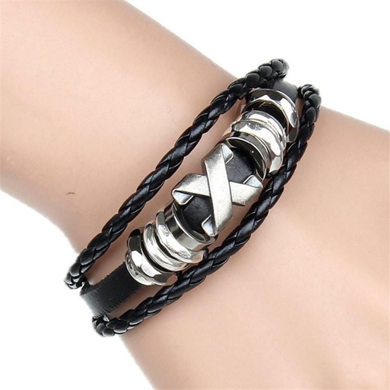 X Men′ S Leather Fashion Accessories Braided Bracelet Fashion Jewelry