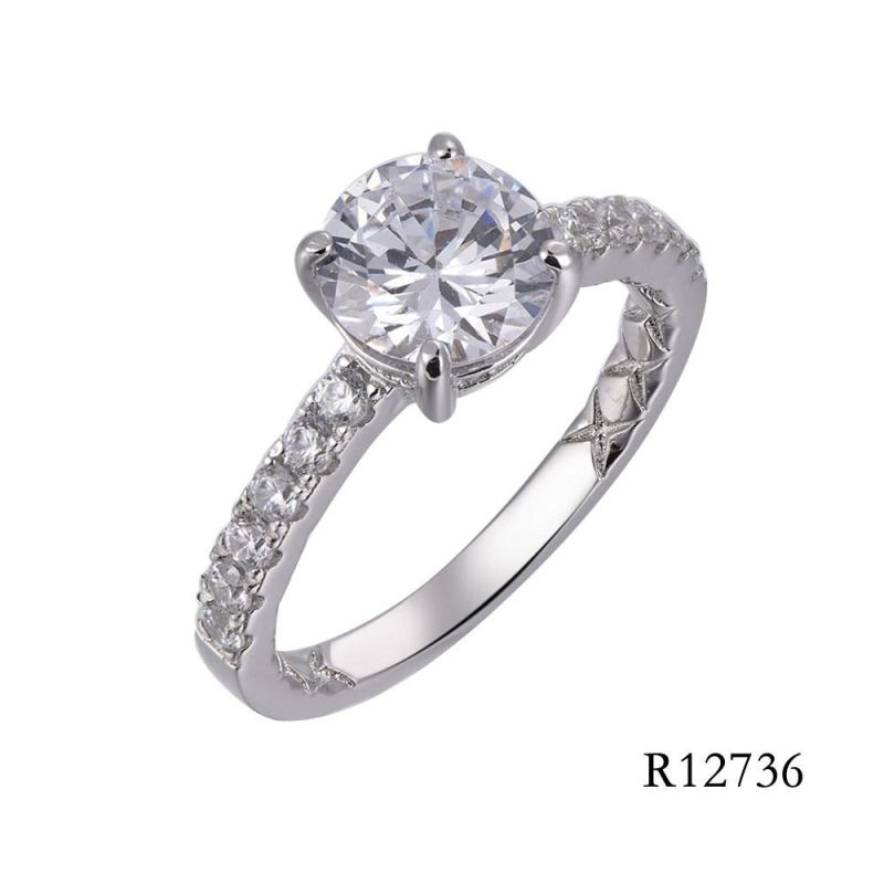 Hot Sell Lady′s 925 Sterling Silver Wedding Ring