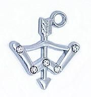 Cute Bow and Arrow Silver Pendant (DE02-613)