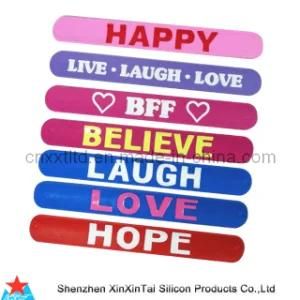 Promotion Fashion and Cheap Silicone Slap Bracelet (XXT10031-5)