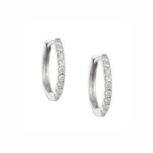 Excellent Nice Clip on Hoop Earring in Solid Silver