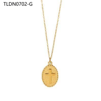 Manufacturer Custom Cross Waterproof Fashion Jewelry Stainless Steel, Gold Plated Stainless Steel Necklace, Jewelry Making Gold Supplies