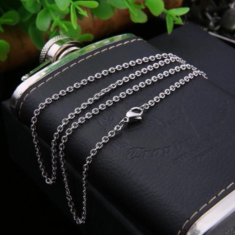 Fashion Jewelry Simple Shiny Embossing Cable Chain Necklace