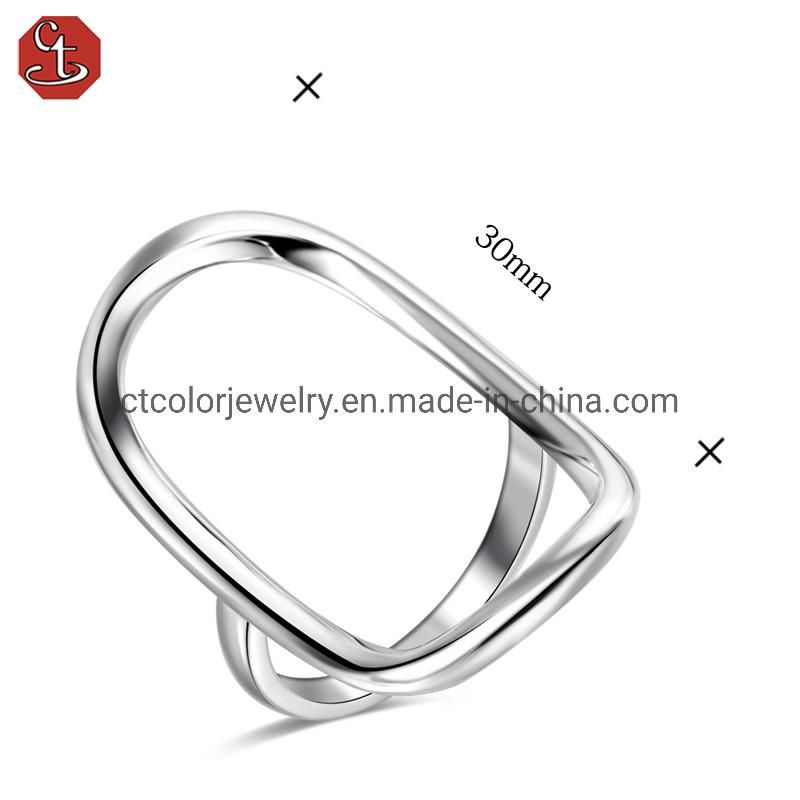 2022 new arrival wholesale high quality light gold white and rose rhodium ring for women