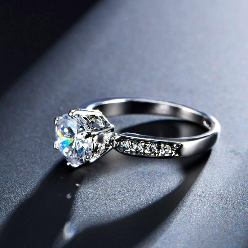 High Quality Zircon Engagement Rings Women Fashion Jewelry Wedding Ring