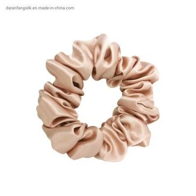 3.5cm Rose Gold 22momme Scrunchies 100% Mulebrry Silk