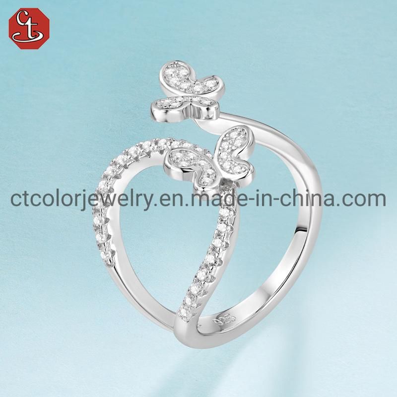 925 Silver Circular Creative Ring New Opening Adjustable Simple Design Ring