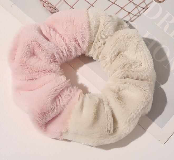Autumn Winter Hot Sale Two-Color Mix Fur Hair Band