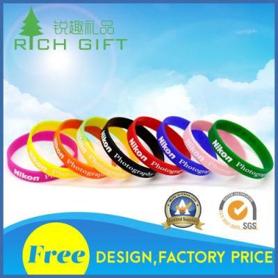 Professional Manufacturing Customized White Color Printing Logo Silicone Wristbands