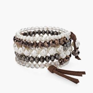 Fashion Crystal Imitation Pearl Bracelets for Women Multi Layer Wide Bracelets &amp; Bangles Pulseras Mujer Jewelry