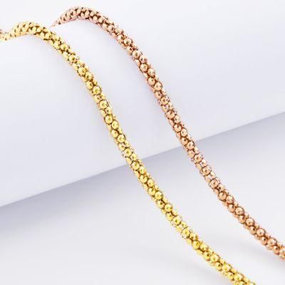 Manufacturer Fashion Jewelry Ladies Accessories Stainless Steel Pop Corn Chain Bracelet Fashion Jewellery Necklace for Handcraft Making