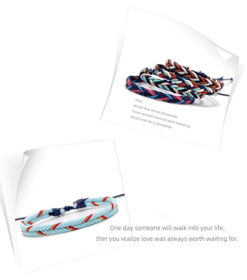 Factory Hand Woven Souvenir of Student Couples Travel Bracelet