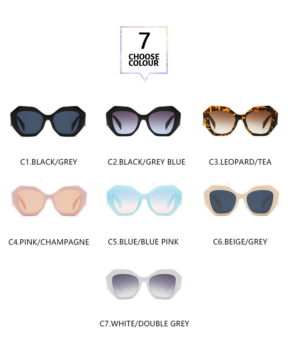 2022 Women Hot Selling Square Polygon Frame Sun Glasses Colorful Newest Style Wholesale Fashion Trendy Sunglasses